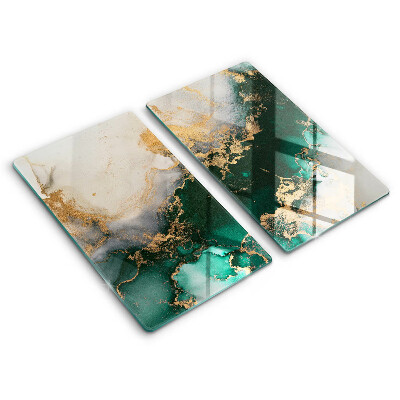 Herdabdeckplatte glas Mehrfarbiger Marmor