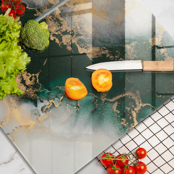 Herdabdeckplatte glas Mehrfarbiger Marmor