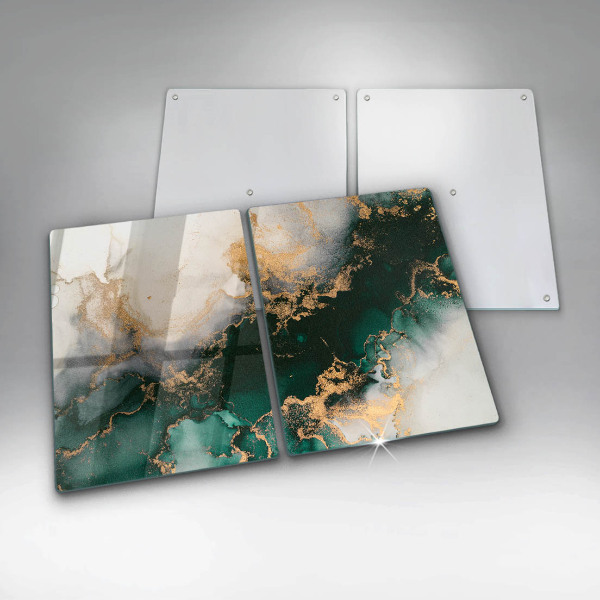 Herdabdeckplatte glas Mehrfarbiger Marmor