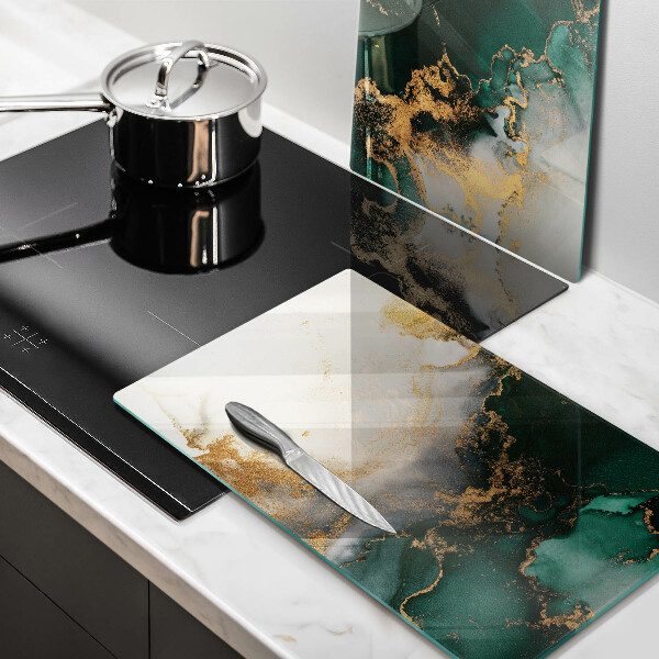 Herdabdeckplatte glas Mehrfarbiger Marmor