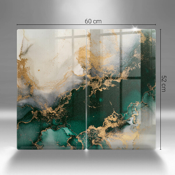 Herdabdeckplatte glas Mehrfarbiger Marmor