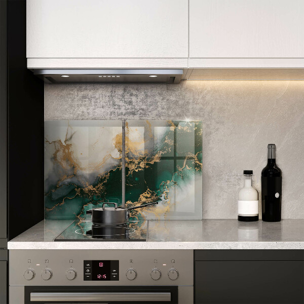 Herdabdeckplatte glas Mehrfarbiger Marmor
