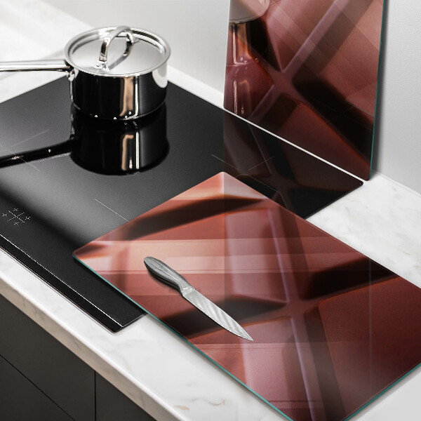 Herdabdeckplatte glas Schokoladenwürfel