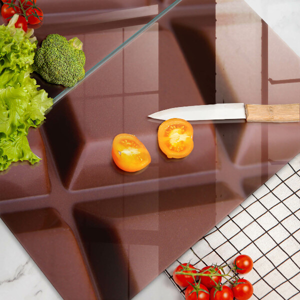 Herdabdeckplatte glas Schokoladenwürfel