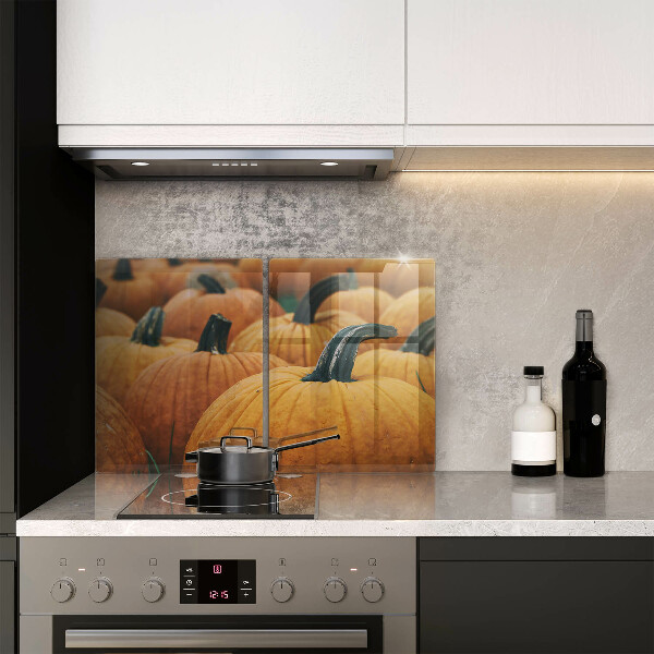 Herdabdeckplatte glas Kürbisse