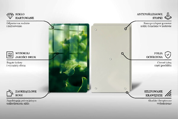 Herdabdeckplatte glas Salatblätter