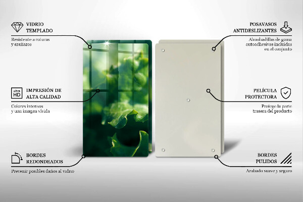 Herdabdeckplatte glas Salatblätter