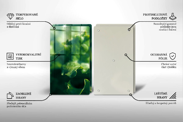 Herdabdeckplatte glas Salatblätter