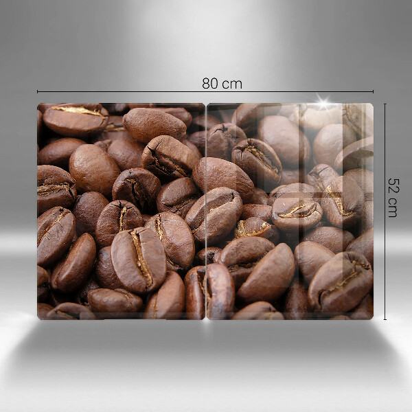 Herdabdeckplatte glas Kaffeebohnen