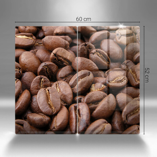 Herdabdeckplatte glas Kaffeebohnen