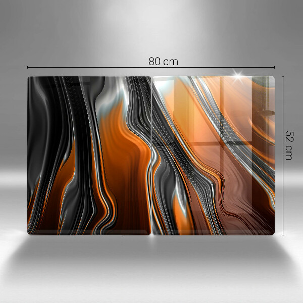 Herdabdeckplatte glas Abstraktes Muster