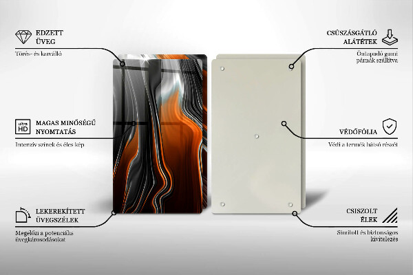 Herdabdeckplatte glas Abstraktes Muster