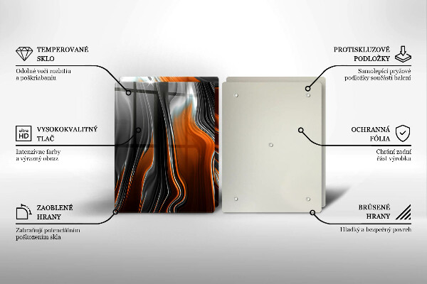 Herdabdeckplatte glas Abstraktes Muster