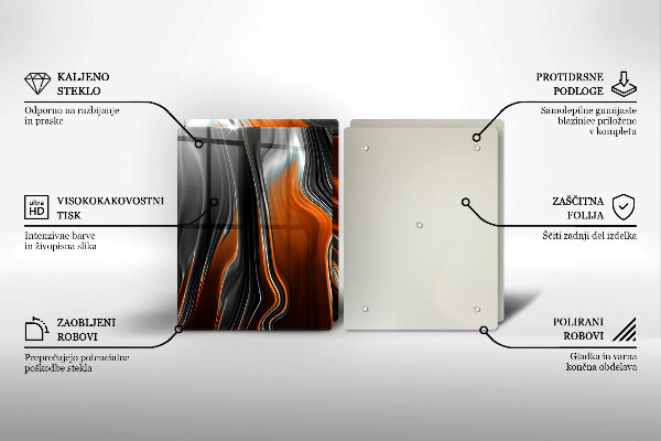 Herdabdeckplatte glas Abstraktes Muster