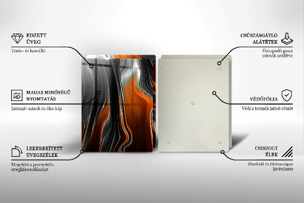 Herdabdeckplatte glas Abstraktes Muster