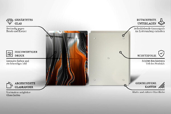 Herdabdeckplatte glas Abstraktes Muster