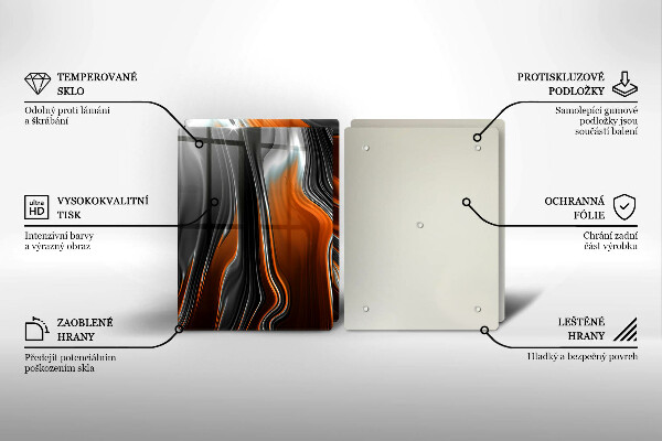 Herdabdeckplatte glas Abstraktes Muster