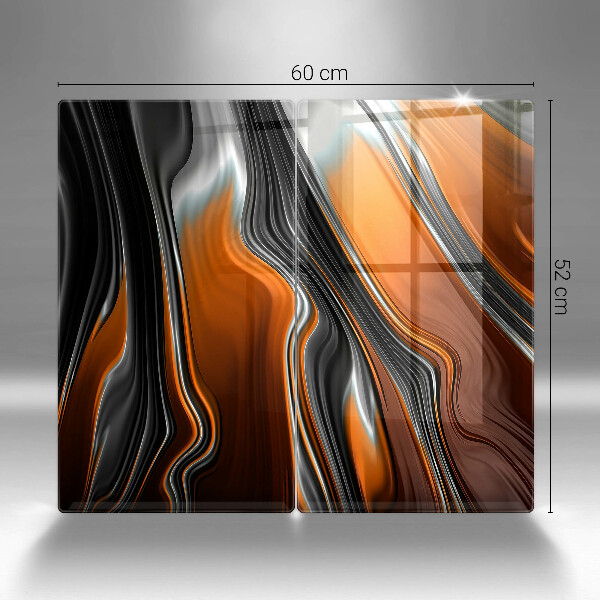 Herdabdeckplatte glas Abstraktes Muster