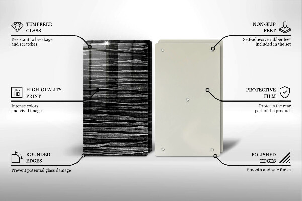 Herdabdeckplatte glas Schwarze Abstraktion