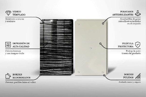 Herdabdeckplatte glas Schwarze Abstraktion