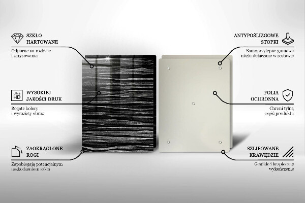 Herdabdeckplatte glas Schwarze Abstraktion