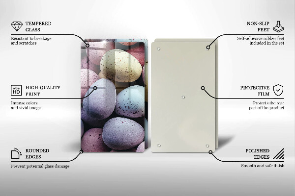 Herdabdeckplatte glas Ostereier