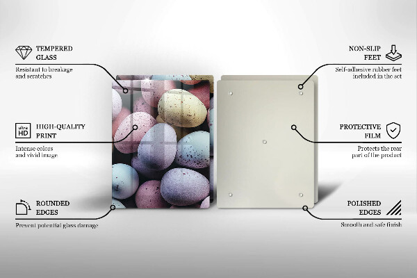 Herdabdeckplatte glas Ostereier