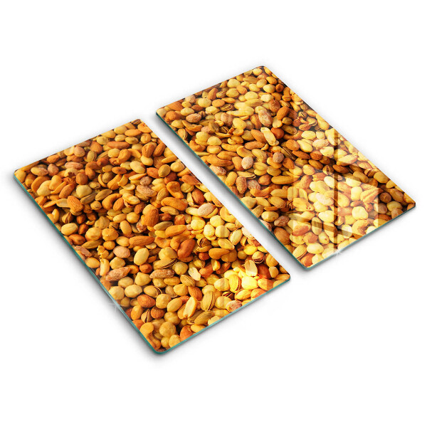 Herdabdeckplatte glas Nussmischung