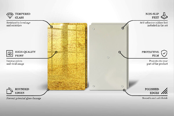 Herdabdeckplatte glas Gelbe Abstraktion