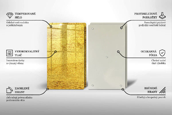 Herdabdeckplatte glas Gelbe Abstraktion