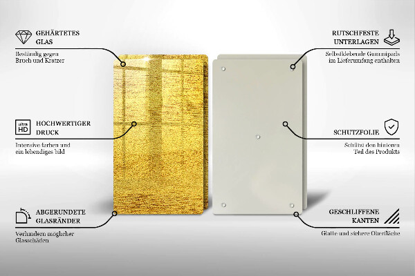 Herdabdeckplatte glas Gelbe Abstraktion