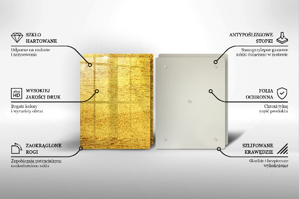 Herdabdeckplatte glas Gelbe Abstraktion