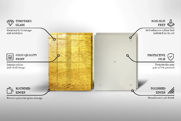 Herdabdeckplatte glas Gelbe Abstraktion