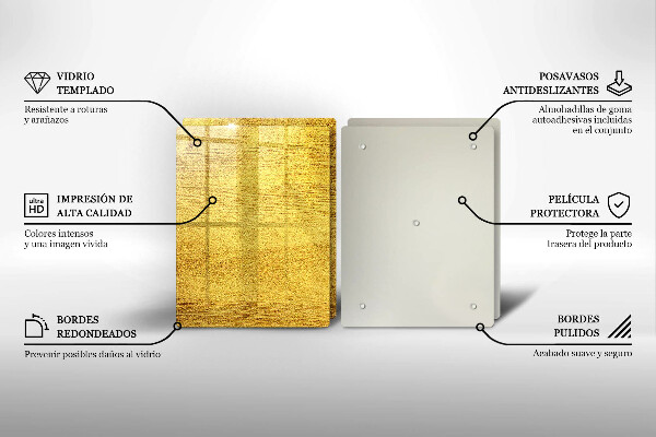 Herdabdeckplatte glas Gelbe Abstraktion