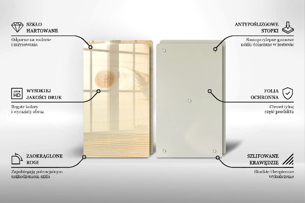 Herdabdeckplatte glas Holzbrett