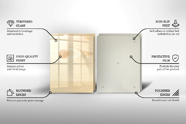 Herdabdeckplatte glas Holzbrett