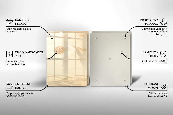 Herdabdeckplatte glas Holzbrett