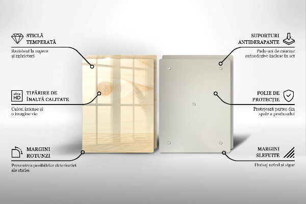 Herdabdeckplatte glas Holzbrett