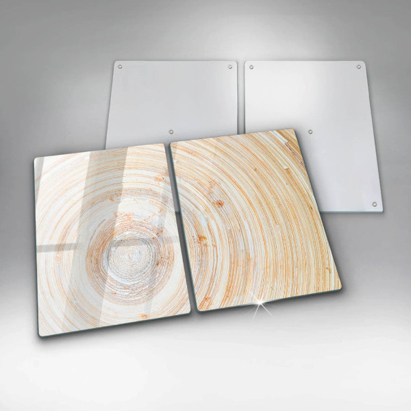 Herdabdeckplatte glas Holzstruktur