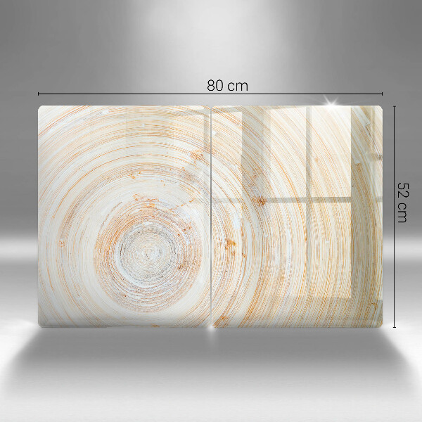 Herdabdeckplatte glas Holzstruktur