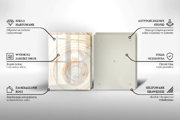 Herdabdeckplatte glas Holzstruktur