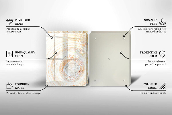 Herdabdeckplatte glas Holzstruktur