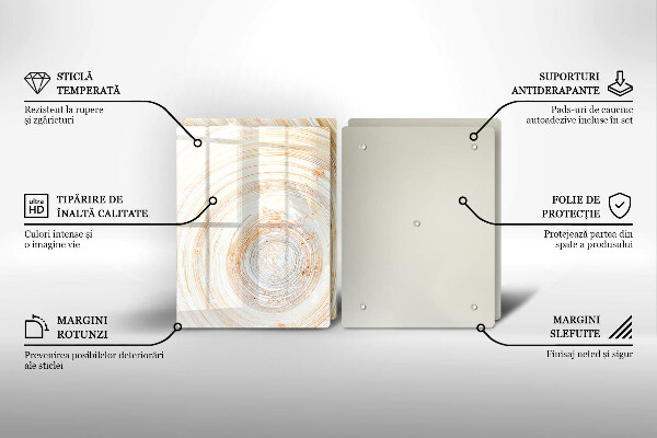 Herdabdeckplatte glas Holzstruktur