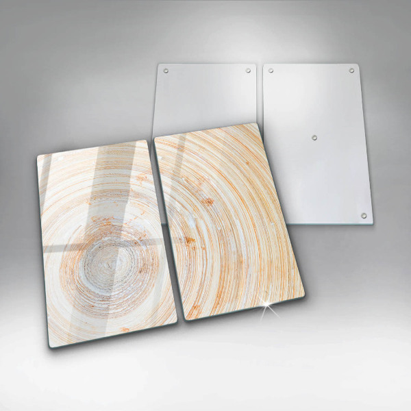 Herdabdeckplatte glas Holzstruktur