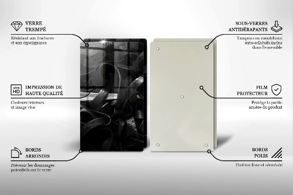 Herdabdeckplatte glas Schwarze Tagliatelle-Nudeln