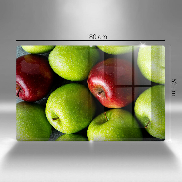 Herdabdeckplatte glas Saftige Äpfel