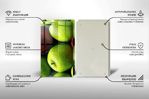 Herdabdeckplatte glas Saftige Äpfel