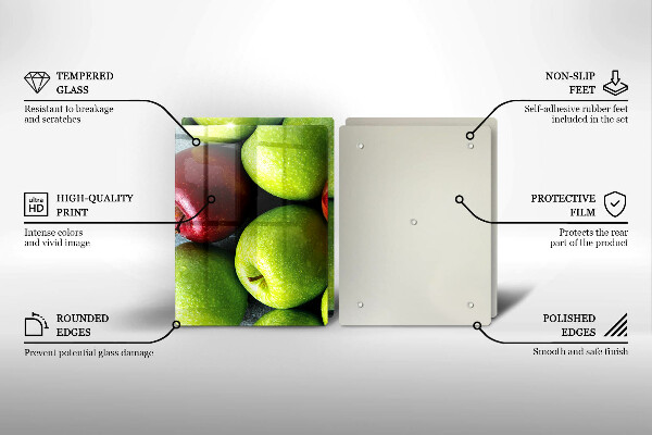 Herdabdeckplatte glas Saftige Äpfel