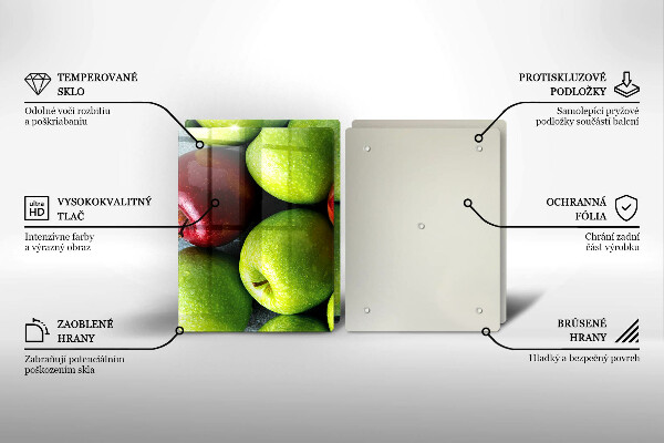 Herdabdeckplatte glas Saftige Äpfel