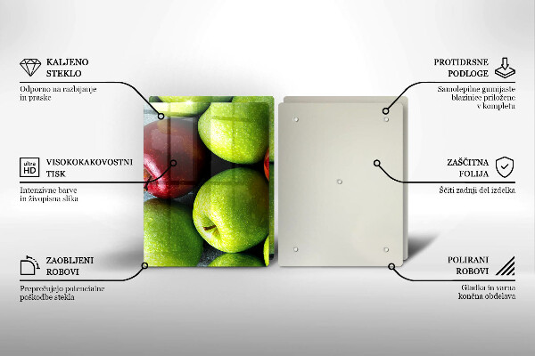 Herdabdeckplatte glas Saftige Äpfel